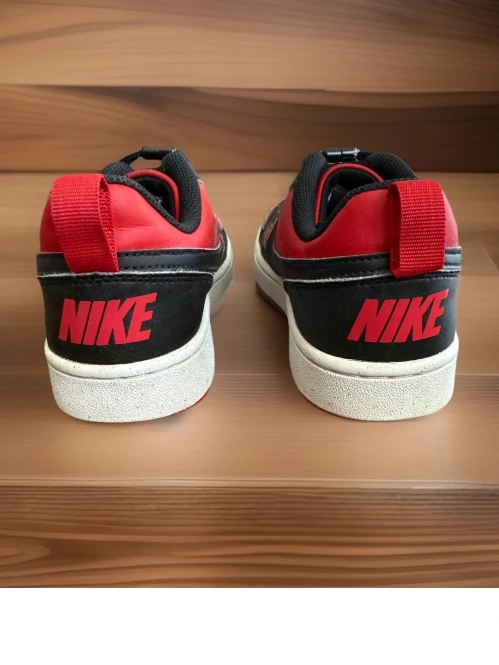 Nike Court Borough Low Recraft Red/Black Sneakers Size 6Youth/Womens 7.5